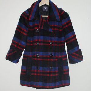 Forever 21 Plaid Button Up Coat